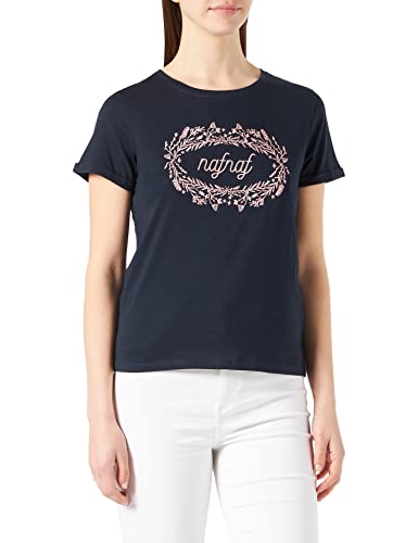 Naf Naf T-shirt damski, niebieski morski, XS