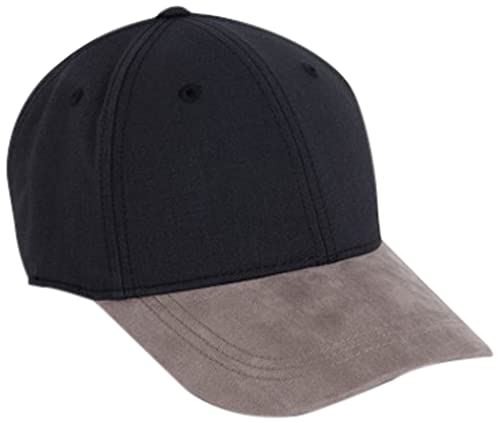 Hackett London Męska czapka bejsbolówka Tropal W Suede Baseball, szarobrązowa, jeden rozmiar