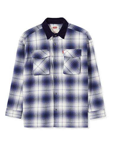 Levi's Kids Chłopięca Lvb koszula z długim rękawem guzik kurtka kurtka, płaszcz dwurzędowy, 10 Lata
