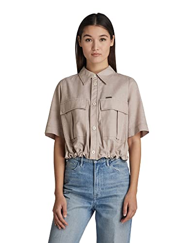 G-STAR RAW Bluzka damska Cropped Field, Multicolor (Westpoint Khaki/White D123-d141), L
