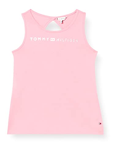 Tommy Hilfiger Koszulka dziewczęca Tommy Logo Tanktop S/S, Świeży różowy, 92
