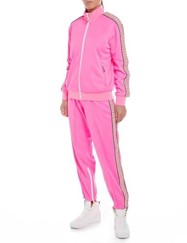 Replay Bluza damska W3713A, 817 PINK Fluo, XXS, 817 Pink Fluo, XXS