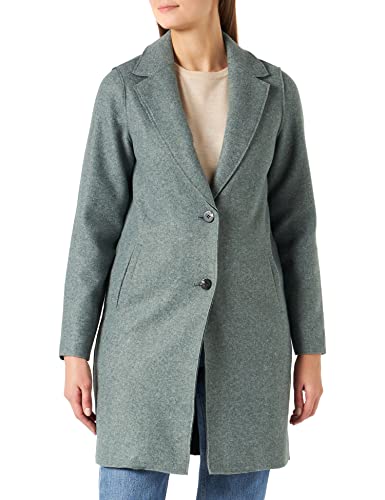 ONLY Onlcarrie Bonded Coat Otw Noos Płaszcz Kobiety,Balsam zielony/szczegół: melanż,XS