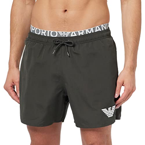 Emporio Armani Man's Logo Band Boxer Strój kąpielowy Męski, Ciemna Ziemia, 44