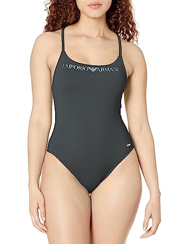 Emporio Armani Swimwear Damski strój kąpielowy Emporio Armani Logo Lover One Piece, czarny, XL, czarny, XL