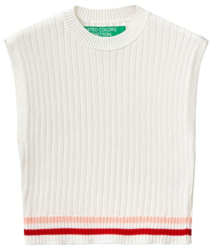 United Colors of Benetton Kamizelka damska, Mleko białe 074, S