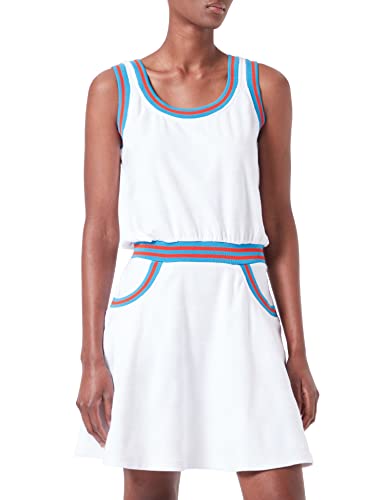 Love Moschino Damska sukienka w paski, żakardowa, francuska sukienka Terry, optical white, 38