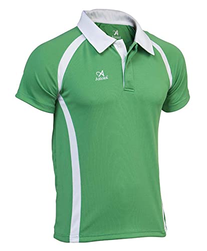 ASIOKA Męska koszula polo Rom, zielony/biały, XL
