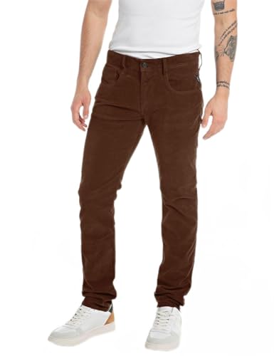 Replay spodnie męskie anbass, 504 Dark Rust, 34W / 36L