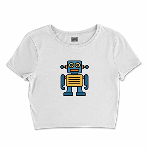 Bona Basics, Damski T-shirt basic, z nadrukiem cyfrowym, 100 bawełny, biały, swobodny, damski top, rozmiar: XL, biały, XL