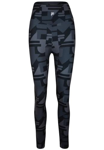 FILA Damskie legginsy Ragusa AOP High Waist, Black Beauty React Aop, L
