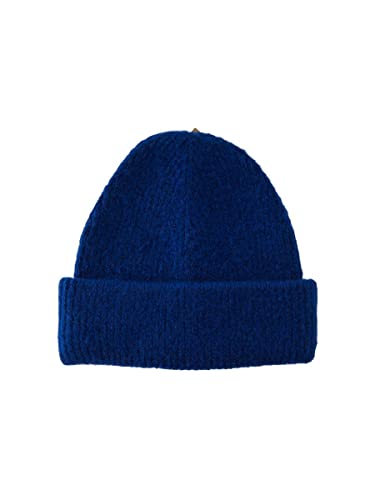 PIECES Damska czapka z dzianiny PCPYRON New Hood NOOS BC, Mazarine Blue, One Size