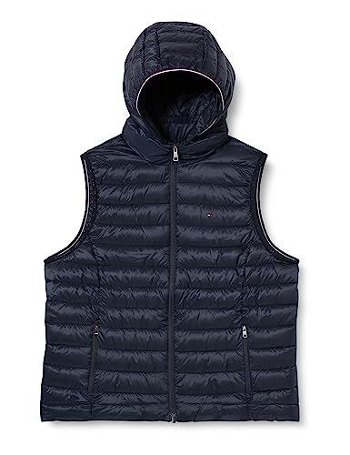 Tommy Hilfiger Damska kamizelka CRV LW wyściełana globalna w paski, pustynne niebo, 52, Pustynne niebo