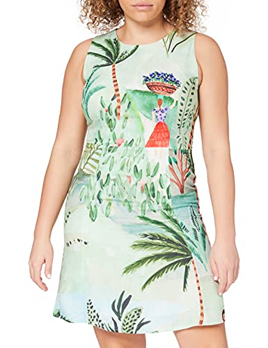 Desigual Damska sukienka Vest_ovens, zielony (Verde Mar 4017), 46 PL