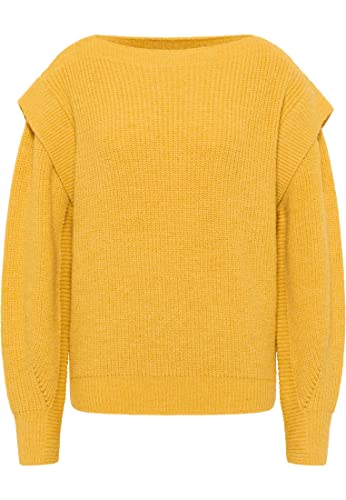 aleva Damski sweter z grubej dzianiny 19025280-AL04, żółty, XS/S, żółty, XS-S