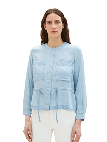 TOM TAILOR Damska kurtka dżinsowa, 10151 - Light Stone Bright Blue Denim, 32