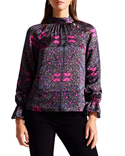 Ted Baker -HEIYDII-Bluzka z długim rękawem z wycięciami czarna, Czarny, 34