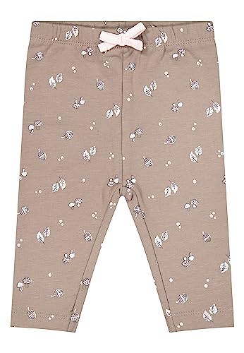 SALT AND PEPPER Leaves AOP legginsy dla dziewczynek dla małych dzieci, szarobrązowy, 74 cm