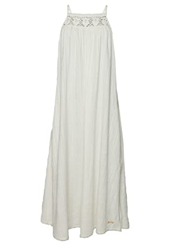Superdry Vintage Long Halter Cami Dress, Sukienka damska, Ecru, 36, Ecru, 34