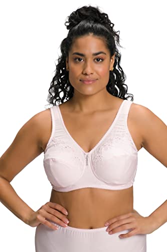 Ulla Popken, Damski duży rozmiar, biustonosz odciążający, Cup C-G, Różowy kwiat., 130G