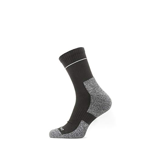 SEALSKINZ Skarpety Unisex Solo QuickDry do Kostki - Czarny/Szary, Małe