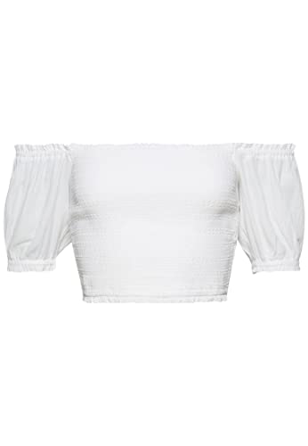 Superdry Koszula Vintage Smocked Crop Top Brilliant White 44 Damski, Jasny biały, 42