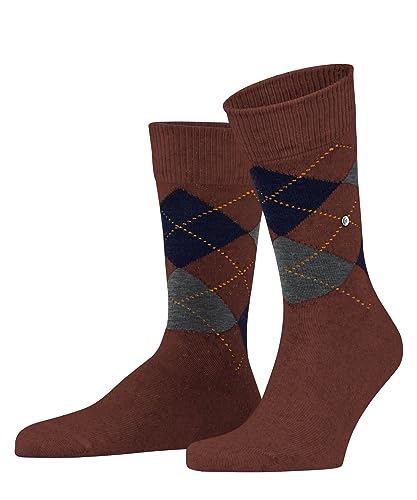 Burlington Mężczyźni Dundee M SO Wełna Wiskoza z wzorem 1 Para, Czerwony (Rusty Melange 8908), 40-46