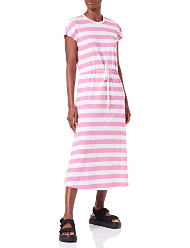ONLY Sukienka damska Onlmay S/S Midi Stripe Dress JRS, Super Pink/Stripes:cloud Dancer (Kia), XL