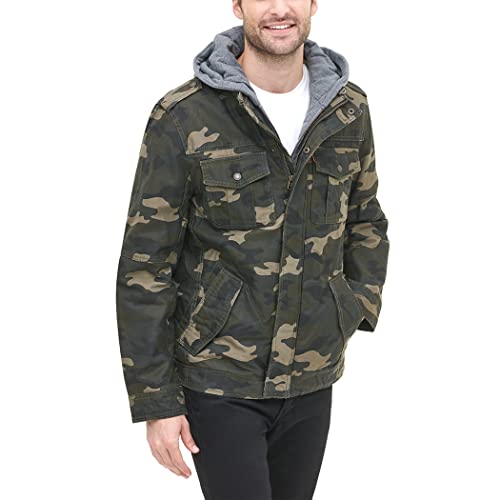 Levi's Męska kurtka z kapturem Four-Pocket Hooded, kamuflaż, XXL