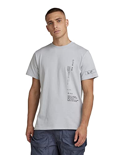 G-STAR RAW Męski t-shirt z wieloma grafikami luźny R, Szary (magnez C336-1328), XL