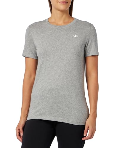 Champion Legacy Podstawy W-Light Cotton Jersey S-s Regular Crewneck Koszulka damska, Jasny melanż szary, S