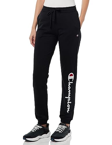 Champion Legacy American Classics W-Maxi-Logo Light Stretch Fleece Rib Cuff damskie spodnie dresowe, Czarny, S