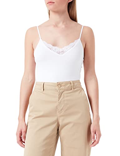 SelectedFemme Damska bluzka SLFMANDY LACE Singlet S, biała, M
