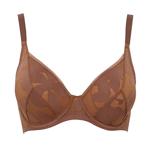 Maison Lejaby OMBRAGE Biustonosz, Chocolate Brown, 80F Kobiety, Czekolada Brązowy, 65F