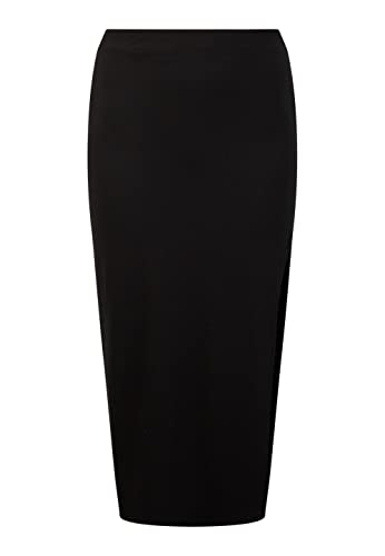 faina Spódnica midi z dzianiny damska 19227030, czarny, L