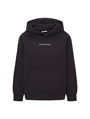 Chłopięca bluza z kapturem TOM TAILOR z napisem, 29476-węgiel szary, 128