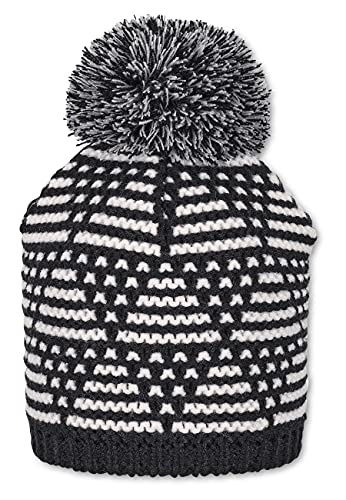 Sterntaler Unisex dziecięca czapka z dzianiny trójkątna czapka, czarny, 55