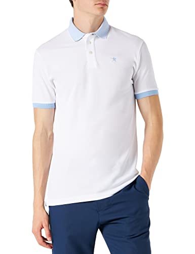 Hackett London Męska koszulka polo w paski Cllr, 8 gnbright Wht, S