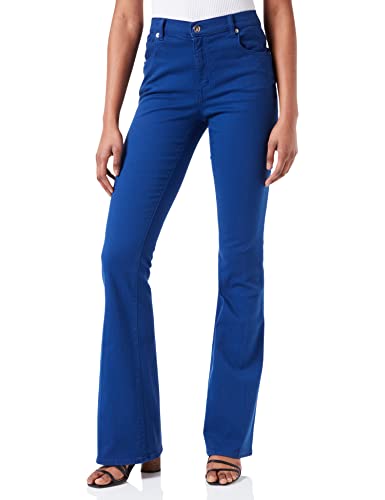 Love Moschino Damskie spodnie z 5 kieszeniami, spodnie na co dzień, niebieskie, 26