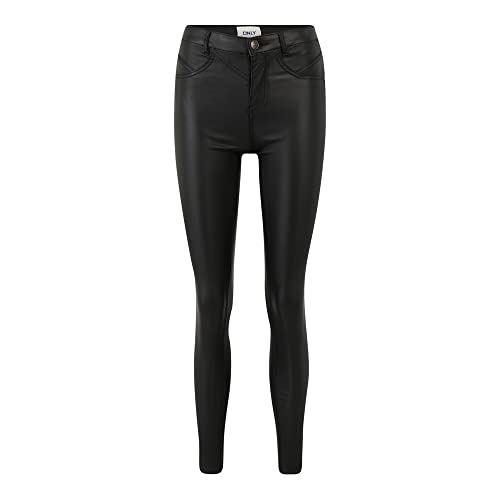 ONLY Onlroyal-NYA Mw Cut Sk Coated Cc PNT spodnie damskie, czarny, (XS) W / 32L