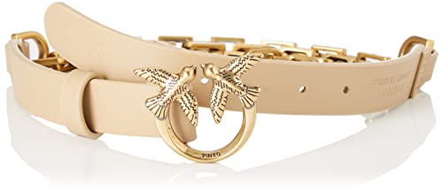 PINKO Pasek damski, D28q_beżowy safari antyczne złoto, S