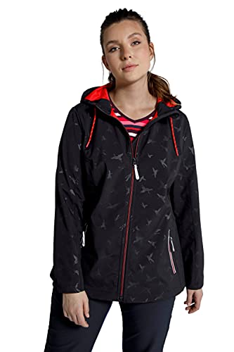Ulla Popken 795110 Damska kurtka softshell, czarny, 42-44