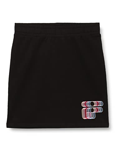 FILA Dziewczęca spódnica z logo Sovere Graphic, czarny, 134/140 cm