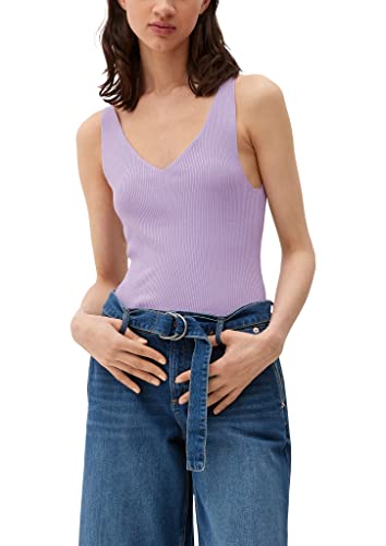 Q/S by s.Oliver Damski top z dzianiny, fioletowy, XXL