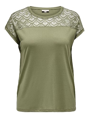 ONLY Koszulka damska Carflake Life S/S Mix Top JRS Noos, aloes, 52/54/Duże rozmiary