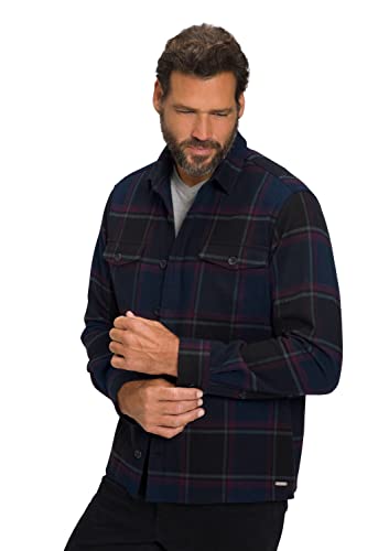 JP 1880 Koszula męska 1/1, koszula flanelowa, oberżyna, XXL, bakłażan, XXL