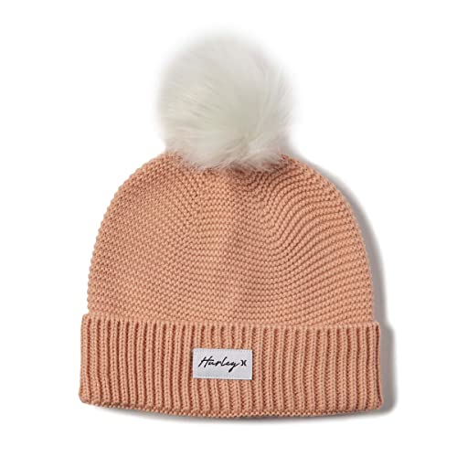 Hurley Damska czapka W Candace Pom Beanie czapka na zimną pogodę, różowy odcień, jeden rozmiar, Różowy odcień, Rozmiar uniwersalny