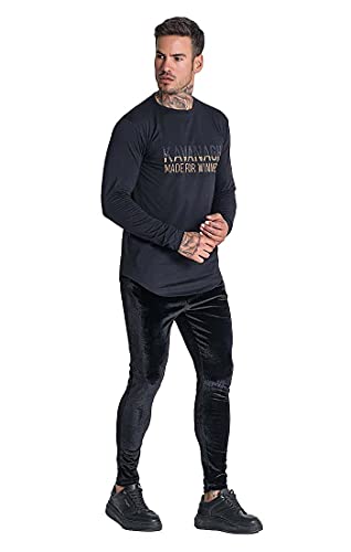 Gianni Kavanagh Męski t-shirt Black Power Long Sleeve Tee, czarny, S