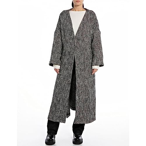 Replay Damski płaszcz wełniany, 010 Multicolor, M