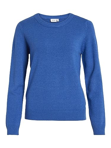 VIRIL O-Neck L/S Knit Top - NOOS, lapis blue/szczegóły: ciemny melanż, S